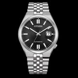 Buy Shop Citizen Tsuyosa 60 Automatic Black Dial Silver Steel Strap Watch for Men - NK0020-55E USA Online