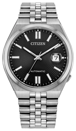 Buy Shop Citizen Tsuyosa 60 Automatic Black Dial Silver Steel Strap Watch for Men - NK0020-55E USA Online