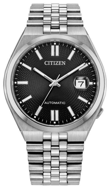 Buy Shop Citizen Tsuyosa 60 Automatic Black Dial Silver Steel Strap Watch for Men - NK0020-55E USA Online