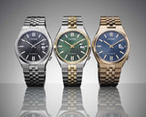 Citizen Tsuyosa 60 Automatic Black Dial Silver Steel Strap Watch for Men - NK0020-55E