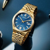 Buy Shop Citizen Tsuyosa 60 Automatic Blue Dial Rose Gold Steel Strap Watch for Men - NK0023-57L USA Online