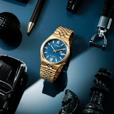 Buy Shop Citizen Tsuyosa 60 Automatic Blue Dial Rose Gold Steel Strap Watch for Men - NK0023-57L USA Online