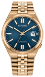 Buy Shop Citizen Tsuyosa 60 Automatic Blue Dial Rose Gold Steel Strap Watch for Men - NK0023-57L USA Online