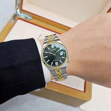 Buy Shop Citizen Tsuyosa 60 Automatic Green Dial Two Tone Steel Strap Watch for Men - NK0024-54X USA Online