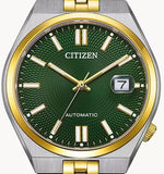 Buy Shop Citizen Tsuyosa 60 Automatic Green Dial Two Tone Steel Strap Watch for Men - NK0024-54X USA Online