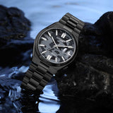 Buy Shop Citizen Tsuyosa Automatic Camouflage Black Dial Black Steel Strap Watch For Men - NJ0155-87E USA Online