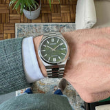 Buy Shop Citizen Tsuyosa Automatic Camouflage Green Dial Silver Steel Strap Watch For Men - NJ0159-86X USA Online