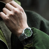Buy Shop Citizen Tsuyosa Automatic Camouflage Green Dial Silver Steel Strap Watch For Men - NJ0159-86X USA Online