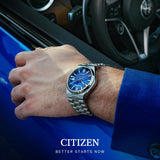 Buy Shop Citizen Tsuyosa Automatic Dark Blue Dial Silver Steel Strap Watch For Men - NJ0151-88L USA Online