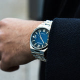 Citizen Tsuyosa Automatic Dark Blue Dial Silver Steel Strap Watch For Men - NJ0151-88L