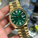 Buy Shop Citizen Tsuyosa Automatic Green Dial Gold Steel Strap Watch For Men - NJ0152-51X USA Online