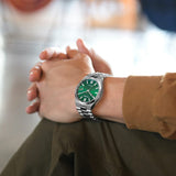 Buy Shop Citizen Tsuyosa Automatic Green Dial Silver Steel Strap Watch For Men - NJ0150-81X USA Online