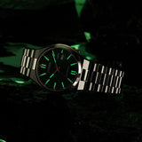 Citizen Tsuyosa Automatic Green Dial Silver Steel Strap Watch For Men - NJ0150-81X