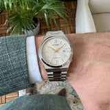 Buy Shop Citizen Tsuyosa Automatic Oatmeal White Dial Silver Steel Strap Watch For Men - NJ0151-88W USA Online