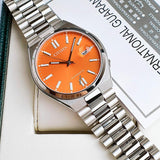 Buy Shop Citizen Tsuyosa Automatic Orange Dial Silver Steel Strap Watch For Men - NJ0151-88Z USA Online