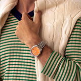 Buy Shop Citizen Tsuyosa Automatic Orange Dial Silver Steel Strap Watch For Men - NJ0151-88Z USA Online