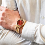 Buy Shop Citizen Tsuyosa Automatic Red Dial Gold Steel Strap Watch For Men - NJ0153-82X USA Online