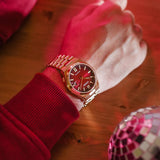 Buy Shop Citizen Tsuyosa Automatic Red Dial Gold Steel Strap Watch For Men - NJ0153-82X USA Online