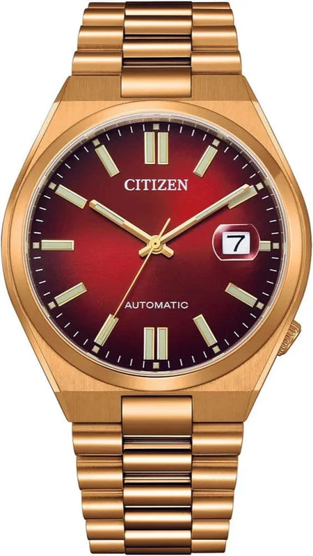 Buy Shop Citizen Tsuyosa Automatic Red Dial Gold Steel Strap Watch For Men - NJ0153-82X USA Online