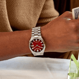 Buy Shop Citizen Tsuyosa Automatic Red Dial Silver Steel Strap Watch For Men - NJ0150-56W USA Online