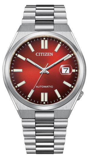 Buy Shop Citizen Tsuyosa Automatic Red Dial Silver Steel Strap Watch For Men - NJ0150-56W USA Online