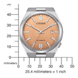 Buy Shop Citizen Tsuyosa Automatic Salmon Orange Dial Silver Steel Strap Watch For Men - NJ0159-86Z USA Online
