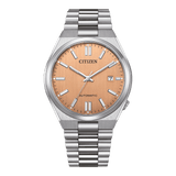 Buy Shop Citizen Tsuyosa Automatic Salmon Orange Dial Silver Steel Strap Watch For Men - NJ0159-86Z USA Online