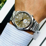 Buy Shop Citizen Tsuyosa Automatic Titanium Yellow Dial Silver Steel Strap Watch For Men - NK5010-51X USA Online