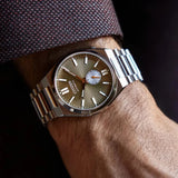 Buy Shop Citizen Tsuyosa Automatic Titanium Yellow Dial Silver Steel Strap Watch For Men - NK5010-51X USA Online