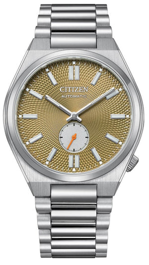 Buy Shop Citizen Tsuyosa Automatic Titanium Yellow Dial Silver Steel Strap Watch For Men - NK5010-51X USA Online