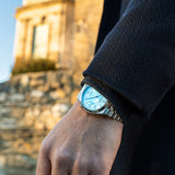 Citizen Tsuyosa Automatic Turquoise Dial Silver Steel Strap Watch For Men - NJ0151-88M