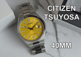 Buy Shop Citizen Tsuyosa Automatic Yellow Dial Silver Steel Strap Watch for Men - NJ0150-56Z USA Online