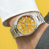 Buy Shop Citizen Tsuyosa Automatic Yellow Dial Silver Steel Strap Watch for Men - NJ0150-56Z USA Online