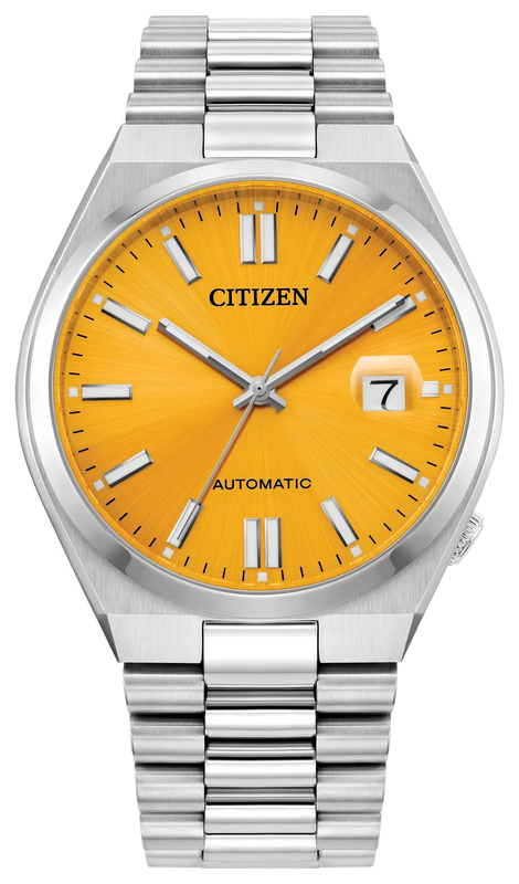 Buy Shop Citizen Tsuyosa Automatic Yellow Dial Silver Steel Strap Watch for Men - NJ0150-56Z USA Online