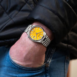 Buy Shop Citizen Tsuyosa Automatic Yellow Dial Silver Steel Strap Watch for Men - NJ0150-81Z USA Online