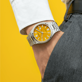 Buy Shop Citizen Tsuyosa Automatic Yellow Dial Silver Steel Strap Watch for Men - NJ0150-81Z USA Online