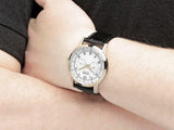 Buy Shop Citizen Watch Eco Drive Day & Date White Dial Black Leather Strap Watch For Men - AO9003-16A USA Online