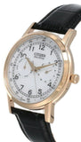 Buy Shop Citizen Watch Eco Drive Day & Date White Dial Black Leather Strap Watch For Men - AO9003-16A USA Online