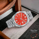 Buy Shop Citizen x Pantone Automatic Blazing Red Dial Silver Steel Strap Watch For Men - NJ0158-89W USA Online