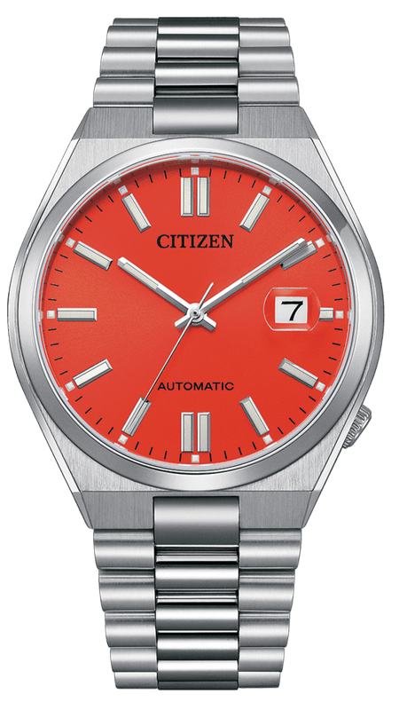 Buy Shop Citizen x Pantone Automatic Blazing Red Dial Silver Steel Strap Watch For Men - NJ0158-89W USA Online