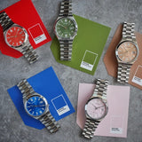 Buy Shop Citizen x Pantone Automatic Blue Dial Silver Steel Strap Watch For Men - NJ0158-89L USA Online