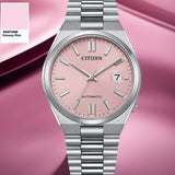 Buy Shop Citizen x Pantone Automatic Dreamy Pink Dial Silver Steel Strap Watch For Men - NJ0158-89X USA Online