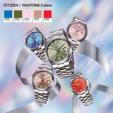 Citizen x Pantone Automatic Dreamy Pink Dial Silver Steel Strap Watch For Men - NJ0158-89X