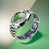 Buy Shop Citizen x Pantone Automatic Peaceful Green Dial Silver Steel Strap Watch For Men - NJ0158-89Z USA Online