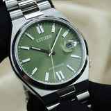 Buy Shop Citizen x Pantone Automatic Peaceful Green Dial Silver Steel Strap Watch For Men - NJ0158-89Z USA Online