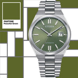 Buy Shop Citizen x Pantone Automatic Peaceful Green Dial Silver Steel Strap Watch For Men - NJ0158-89Z USA Online