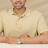 Buy Shop Citizen x Pantone Automatic Peaceful Green Dial Silver Steel Strap Watch For Men - NJ0158-89Z USA Online