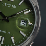 Buy Shop Citizen x Pantone Automatic Peaceful Green Dial Silver Steel Strap Watch For Men - NJ0158-89Z USA Online