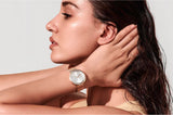 Buy Shop Calvin Klein Equal Silver Dial White Leather Strap Watch for Women - K3E236L6 USA Online