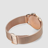 Buy Shop Calvin Klein Minimal White Dial Rose Gold Mesh Bracelet Watch for Women - K3M22626 USA Online
